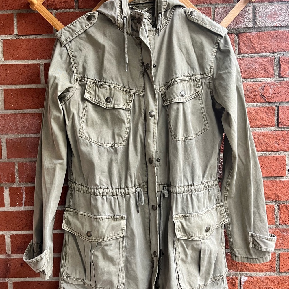 Talula Olive Utility Hooded Jacket